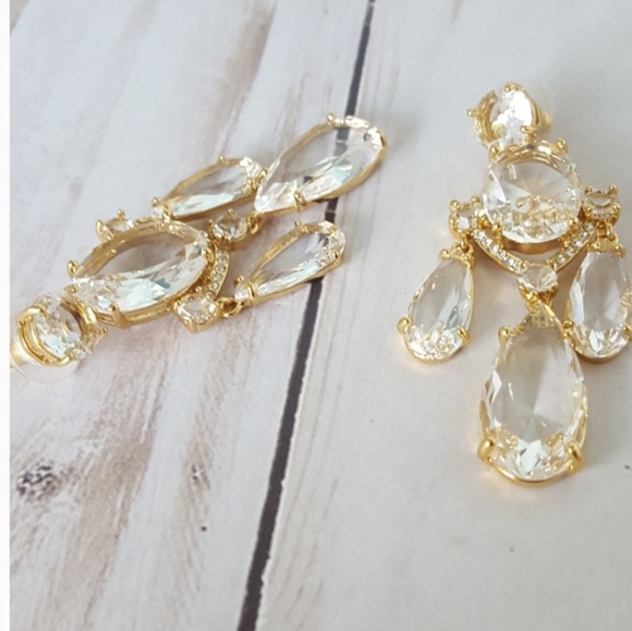 Kate Spade Gold and Crystal Chandelier Earrings - Picture 5 of 8